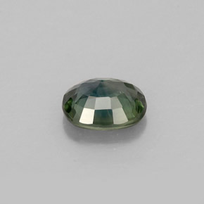 Zafiro verde natural de 0,81 ct, corte óvalo, VS