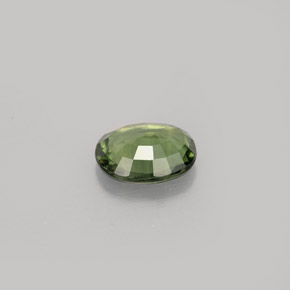 Zafiro verde natural de 0,68 ct, corte óvalo, VVS-VS