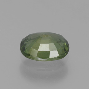 Zafiro verde natural de 0,65 ct, corte óvalo, VVS-VS
