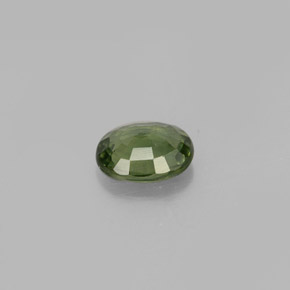 Zafiro verde natural de 0,61 ct, corte óvalo, VVS-VS