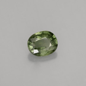 Zafiro verde natural de 0,82 ct, corte óvalo, VS
