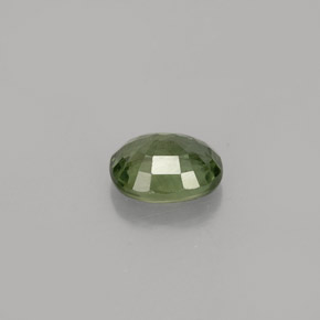 Zafiro verde natural de 0,82 ct, corte óvalo, VS