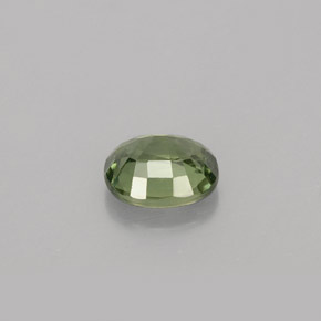 Zafiro verde natural de 0,89 ct, corte óvalo, VS