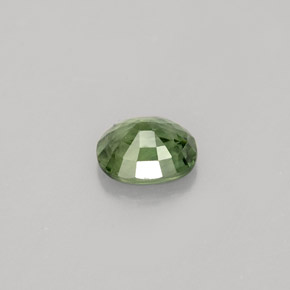 Zafiro verde natural de 0,84 ct, corte óvalo, VS