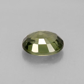 Zafiro verde natural de 0,86 ct, corte óvalo, VS