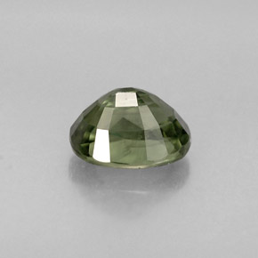 Zafiro verde natural de 0,94 ct, corte óvalo, VS