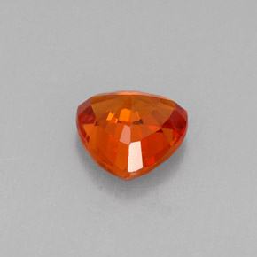 Zafiro naranja natural de 0,78 ct, trillón, VVS-VS