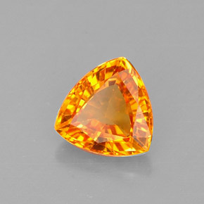 Zafiro naranja natural de 0,88 ct, trillón, VVS-VS