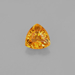 Zafiro naranja natural de 0,88 ct, trillón, VS