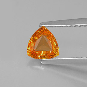 Zafiro naranja natural de 0,63 ct, trillón, VVS-VS