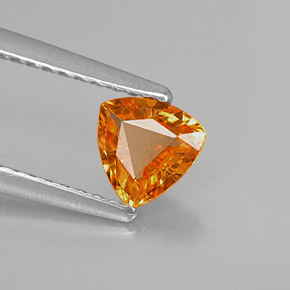 Zafiro naranja natural de 0,63 ct, trillón, VVS-VS