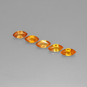 Gemas de zafiro naranja natural de 2,76 ct, marquesa, VVS-VS