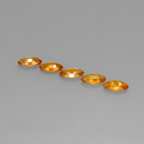 Gemas de zafiro naranja natural de 2,76 ct, marquesa, VVS-VS