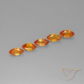 3.69ctw Natural Ámbar naranja Zafiro, Marquesa, VVS-VS
