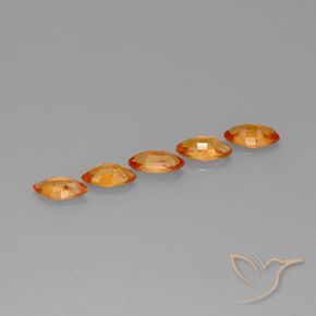 Gemas de Zafiro Ámbar naranja natural de 3.69 ct, Marquesa, VVS-VS