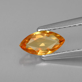 Zafiro amarillo natural de 0,79 ct, marquesa, VVS-VS