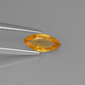Zafiro amarillo natural de 0,50 ct, marquesa, VS