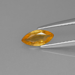 Zafiro amarillo natural de 0,50 ct, marquesa, VS