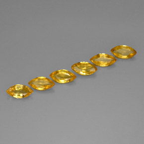 Gemas de zafiro amarillo natural de  ct, marquesa, VVS-VS