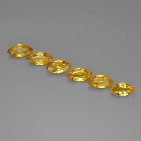 Gemas de zafiro amarillo natural de  ct, marquesa, VVS-VS
