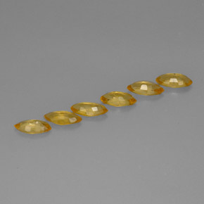 Gemas de zafiro amarillo natural de  ct, marquesa, VVS-VS