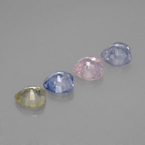 Gemas de zafiro multicolor natural de 1,80 ct, forma de corazón, VVS-VS
