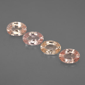Gemas de zafiro multicolor natural de  ct, corte óvalo, VVS-VS