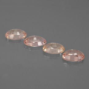 Gemas de zafiro multicolor natural de  ct, corte óvalo, VVS-VS