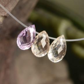Gemas de zafiro multicolor natural de 1,67 ct, briolette, VVS