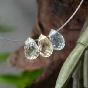 Gemas de zafiro multicolor natural de 2,12 ct, briolette, VVS