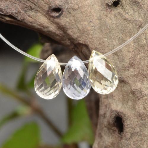 Gemas de zafiro multicolor natural de 2,32 ct, briolette, VVS