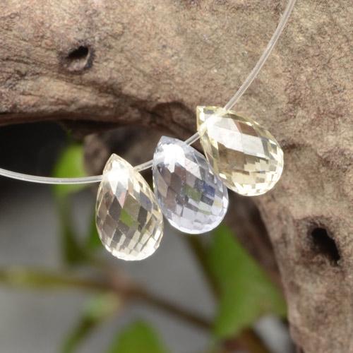 Gemas de zafiro multicolor natural de 2,32 ct, briolette, VVS