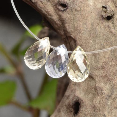 Gemas de zafiro multicolor natural de 2,32 ct, briolette, VVS