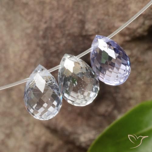 Gemas de Zafiro Multicolor natural de 2.85 ct, Corte Briolette, VVS