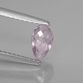 Zafiro violeta natural de 0,91 ct, briolette, VVS