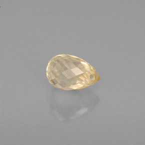 Zafiro amarillo natural de 0,85 ct, briolette, VS