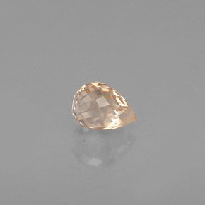 Zafiro naranja natural de 0,57 ct, briolette, VVS-VS