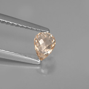 Zafiro naranja natural de 0,57 ct, briolette, VVS-VS