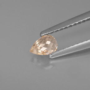 Zafiro naranja natural de 0,57 ct, briolette, VVS-VS
