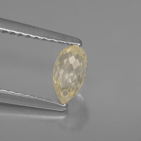 Zafiro oro natural de 0,79 ct, briolette, VVS-VS
