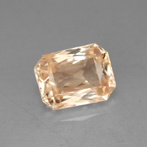 Zafiro naranja natural de 2,13 ct, corte esmeralda, VVS