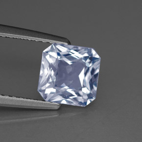 Zafiro azul natural de 1,82 ct, corte esmeralda, VVS