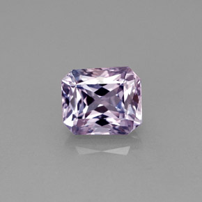 Zafiro violeta natural de 1,86 ct, corte esmeralda, VVS