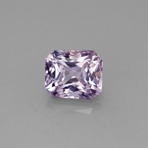 Zafiro violeta natural de 1,86 ct, corte esmeralda, VVS