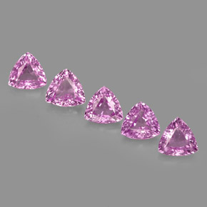 Gemas de zafiro rosa natural de  ct, trillón, VVS-VS