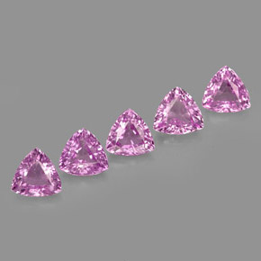 Gemas de zafiro rosa natural de  ct, trillón, VVS-VS
