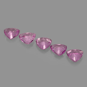 Gemas de zafiro rosa natural de  ct, trillón, VVS-VS