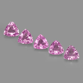 Gemas de zafiro rosa natural de  ct, trillón, VVS-VS