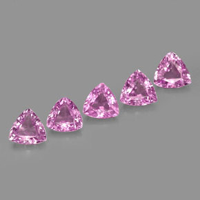 Gemas de zafiro rosa natural de  ct, trillón, VVS-VS