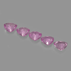 Gemas de zafiro rosa natural de  ct, trillón, VVS-VS
